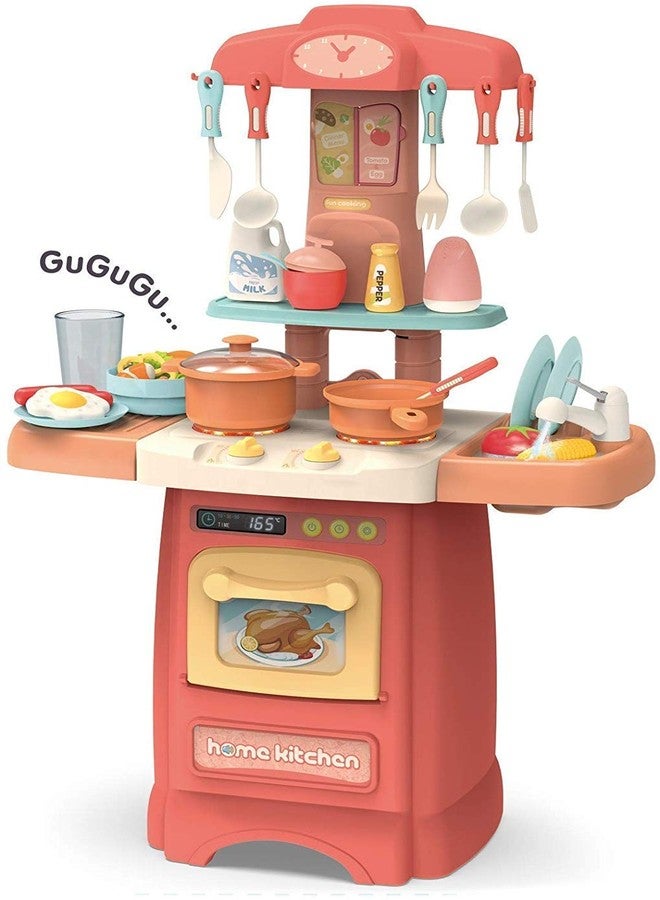 TECHTOY Pretended 29-Piece Kitchen Set, Music, Real Water Tap, Actually Fell Of Kitchen For Your Kids Don, T Miss It (Pack Of 29 Pcs), Plastic- Multi Color - Image 1